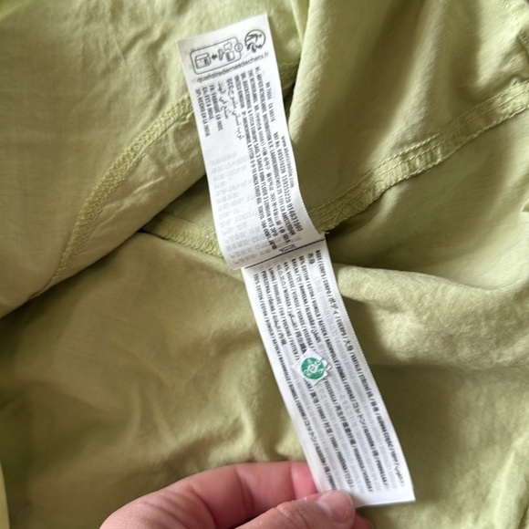 Abercrombie and Fitch Emerson Puff Sleeve Poplin Mini Dress in Light Sage Green - Picture 8 of 10